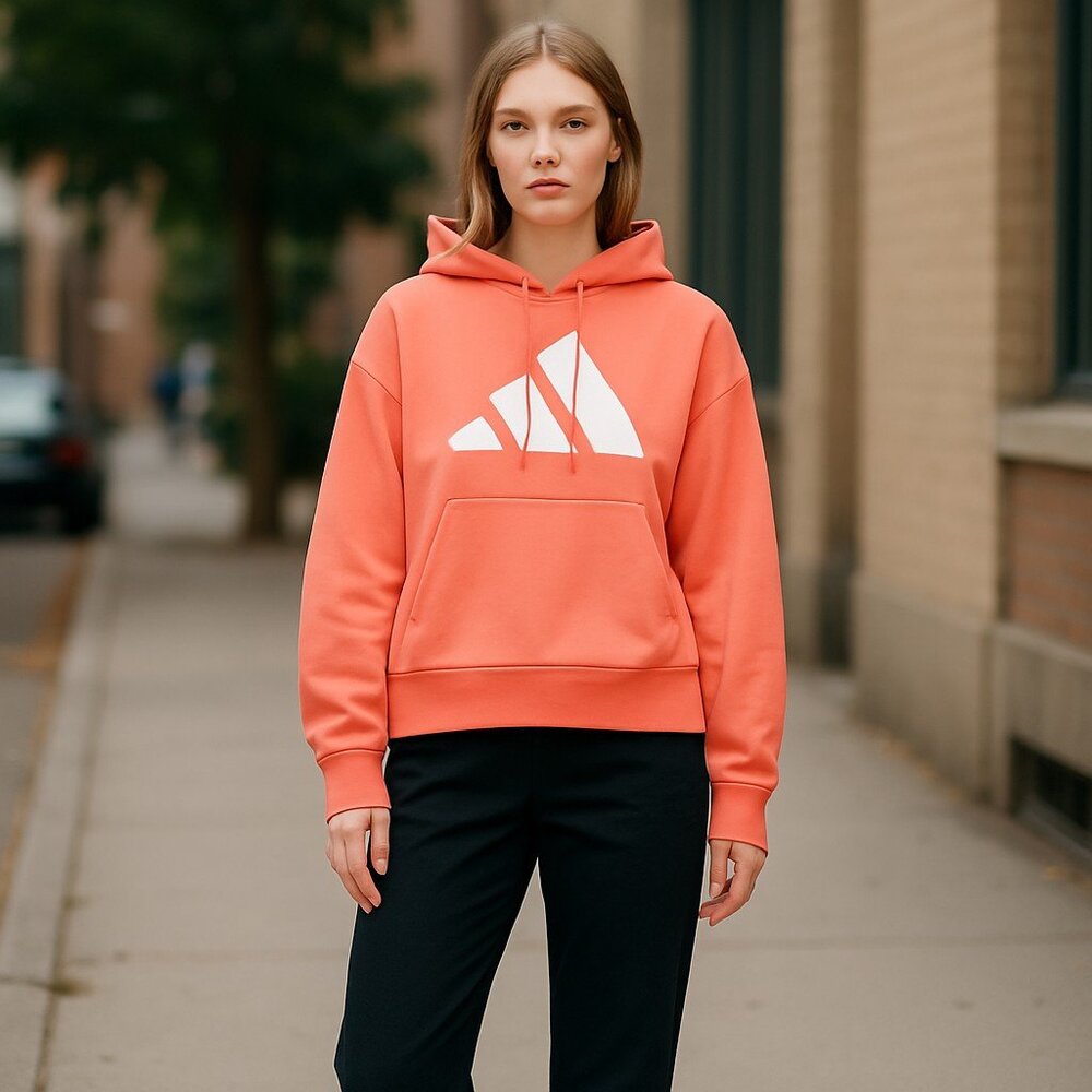 NWT Adidas BACK ZIP GRAPHIC HOODIE Flash Red